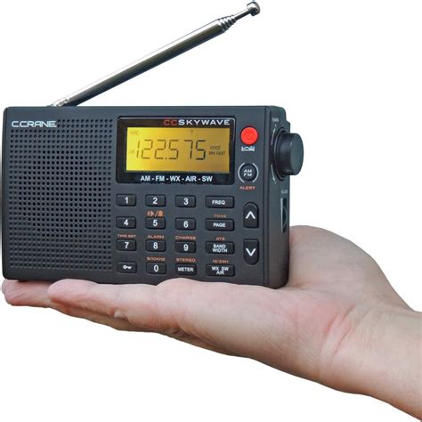 buy c crane cc skywave am fm shortwave weather and airband portable travel radio with clock