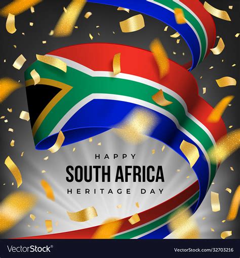 South Africa Heritage Day Banner With National Vector Image