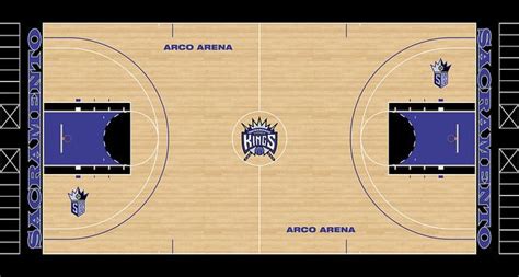 Sacramento Kings Basketball Court Nba