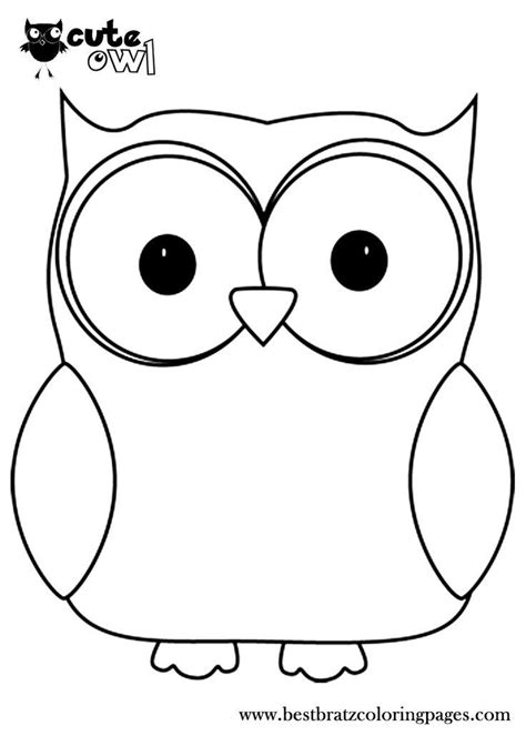 Simple Free Printable Owl Template Tank Colouring Pages