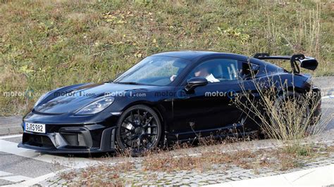 Porsche Cayman GT RS Spied Totally Free Of Camouflage Ahead Of Debut AutoMotoBuzz Com