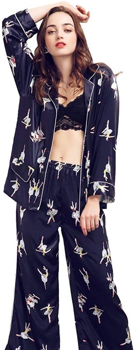 Womens Silk Pajama Set Pajamas Sleepwear Loungewear Clothing 2018