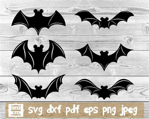 Bats Svg Bats Cut File Halloween Svg Silhouette Bats Bats Etsy