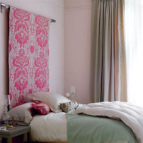 Use a giant macrame wall hanging. How to decorate a bedroom without headboard