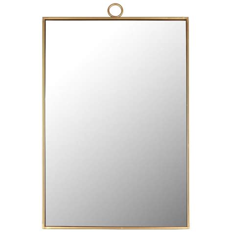 Mirrorize Canada 38x24 Elegant Gold Metal Framed Plain Wall Mirror