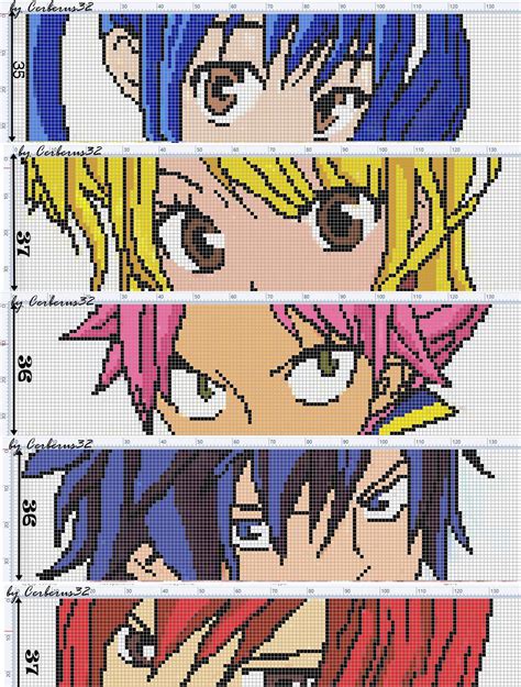 Anime Pixel Art Grid Templates