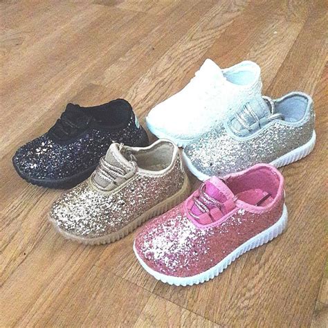 Toddler Girls Sneakers Glitter Tennis Shoes Size 4 9 New Glitter