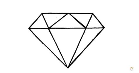 How To Draw A Diamond Step By Step For Kids And Beginners