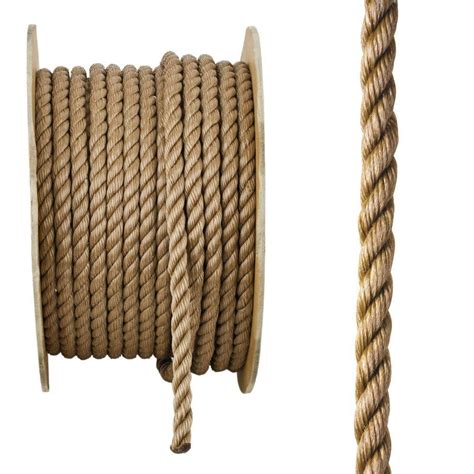 Everbilt 58 In X 200 Ft Brown Twisted Polypropylene Rope 14040 The