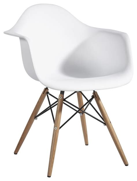 It says clearly it's white, but it is not, more of a cream/beige color. Plastic Arm Chair in White with Wooden Base - Midcentury ...