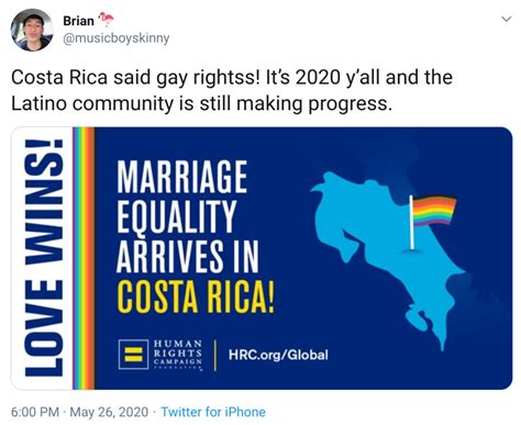 Costa Rica Becomes First Central American Country Where Same Sex