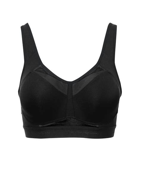 Champion Womens Motion Control Underwire Sports Bra Bra Black Size 38b