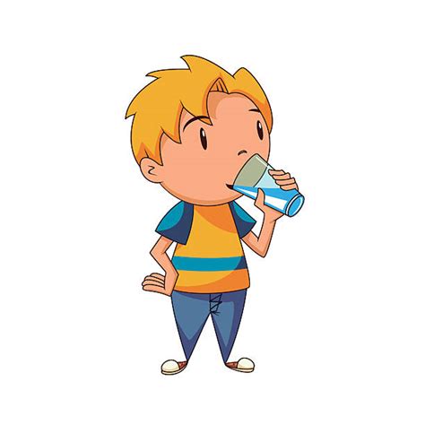 Royalty Free Kids Drink Water Clip Art Vector Images And Illustrations