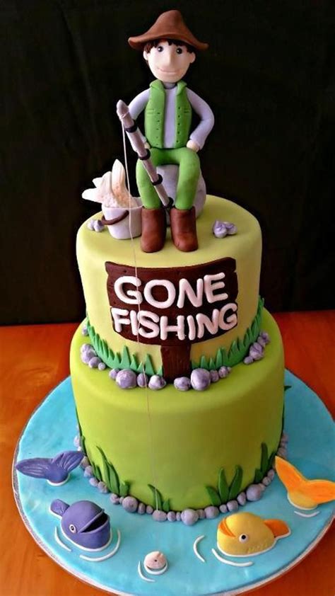 You need a suitable photo for your article or blog on baking or birthdays? Fishing Themed Cake | Craftsy | Fish cake birthday ...