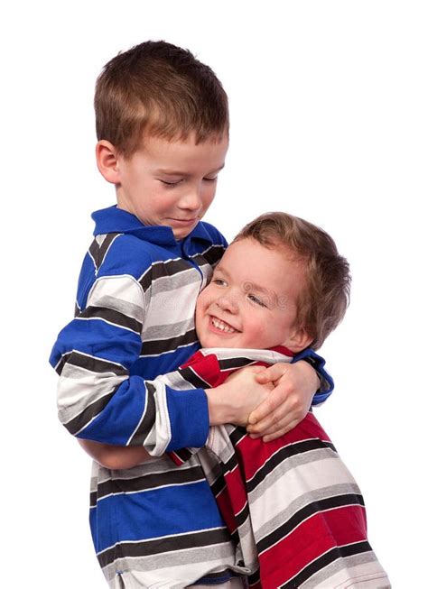 Two Brothers Hugging Stock Image Image Of Child Expression 18457275