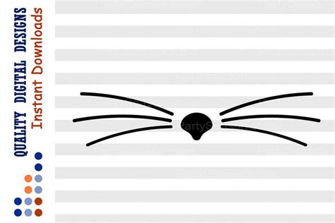 Kitty Svg Files Cat Whiskers Svg For Silhouette Cat Cutting 130041