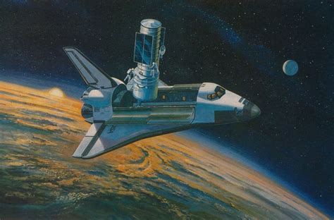 Retroscifiart 1970s Nasa Space Shuttle Concept Art From Future Life