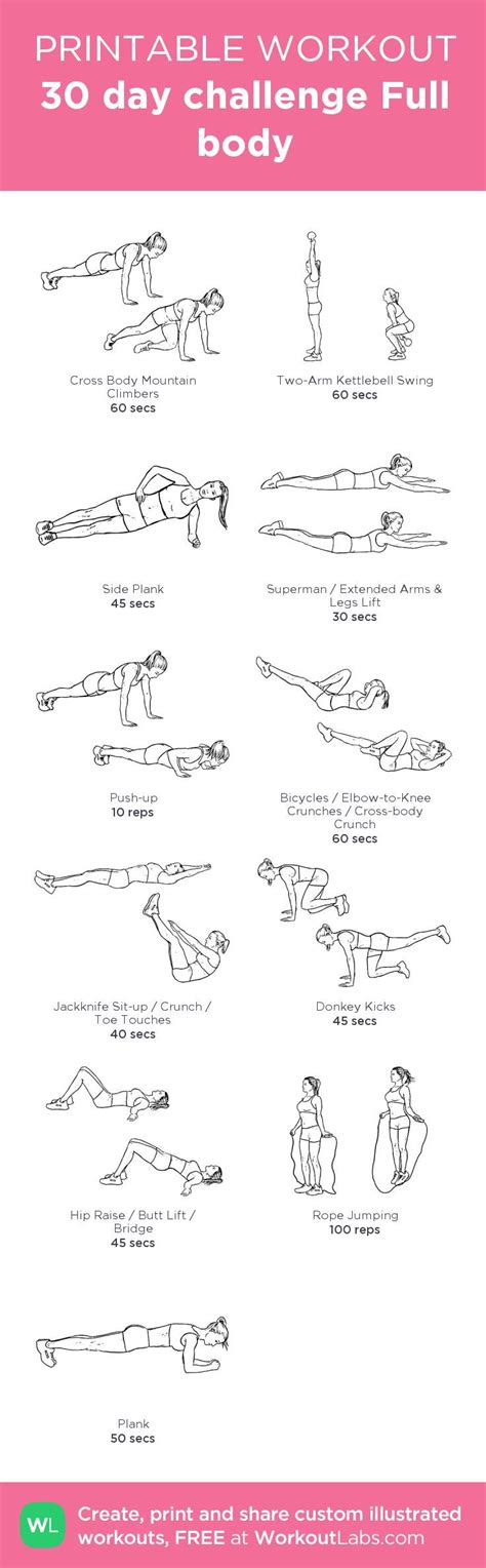 30 Day Full Body Workout Perfect For Getting Into Shape In The