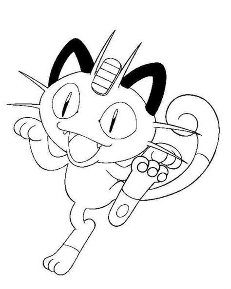 List Of Pokemon Meowth Coloring Pages