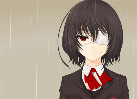 School Uniforms Eyepatch Red Eyes Short Hair Another Anime Series