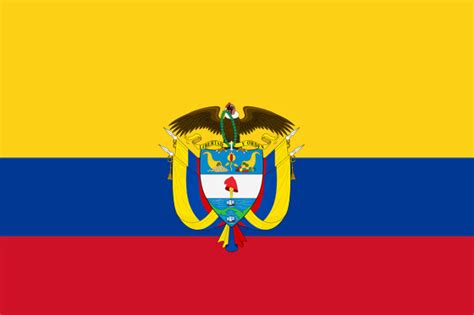 Bandera De Colombia Con Escudo