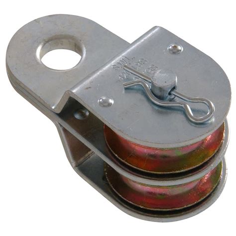 The Hillman Group 1 12 In Double Sheave Heavy Duty Pulley With Fixed