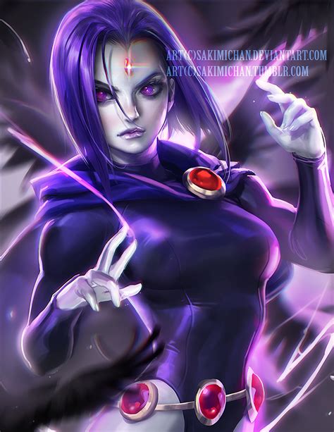 Raven Teen Titan By Sakimichan On Deviantart