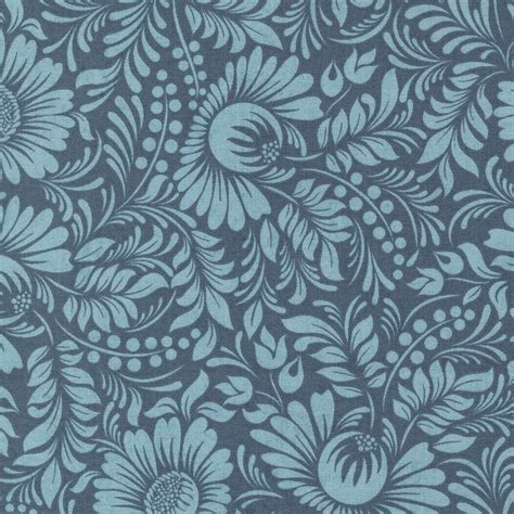 Moda Nutmeg 30701 13 Evening Blue Floral Basic Grey Quilt Fabric Ebay