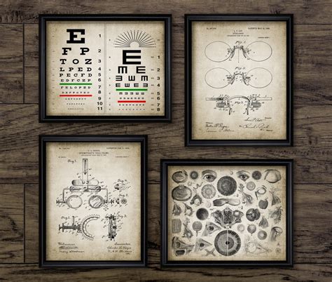 Optometry Wall Art Vintage Eye Chart Print Human Eye Etsy