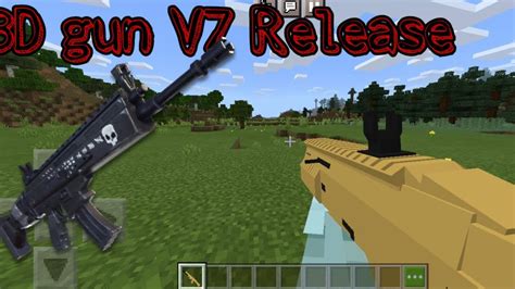 3d Guns V7 Release Mod For Mcpe Youtube