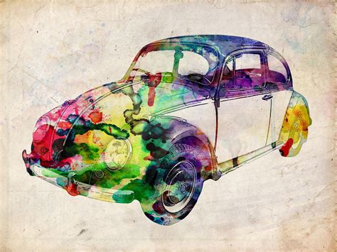 Beetle Urban Art Digital Art By Michael Tompsett