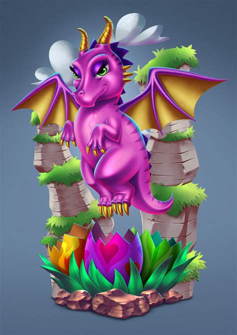 Artstation Jpcs Little Dragons Purple
