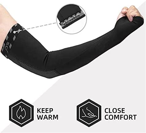 Rockbros Arm Warmers Thermal Arm Sleeves With Thumb Holes For Men Women Best Brand Bicycle