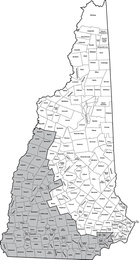 Printable Map Of New Hampshire Towns