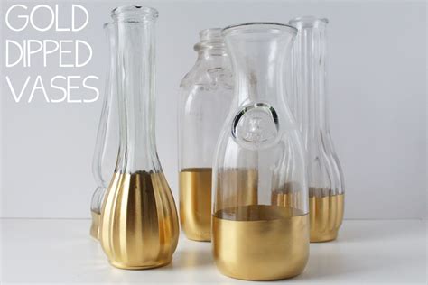 Diy Gold Dipped Vases For Weddings Or Parties Gold Diy Wedding