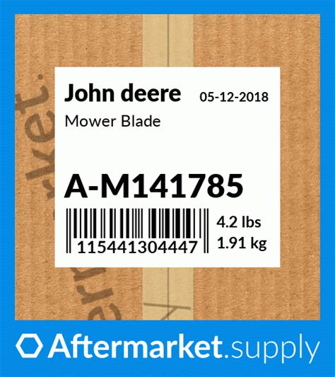 A M141785 Mower Blade Fits John Deere