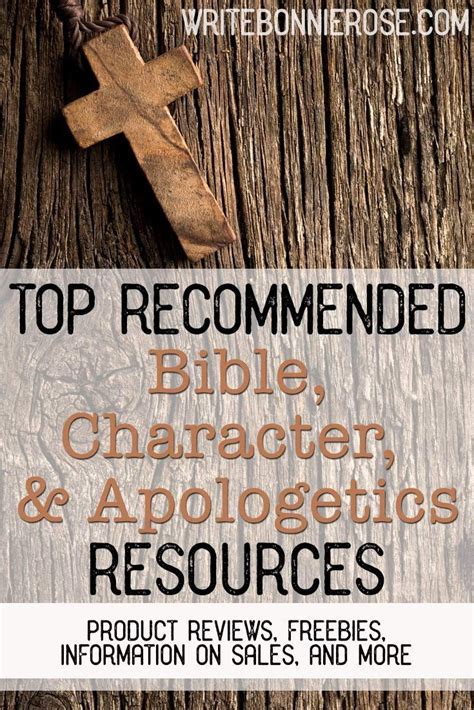 Recommended Bible Character And Apologetics Resources And Freebies