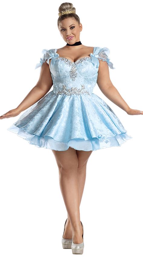 Plus Size Lost Slipper Princess Costume Sexy Cinderella Costume