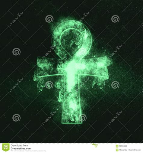 Ankh. A Symbol Of Life. Symbol Of Immortality. Green Symbol Stock Image - Image of antique, ankh ...
