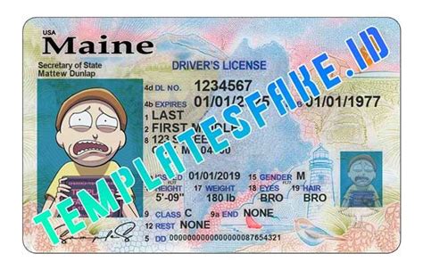 Maine New Usa Driver License Psd Template In 2021 Drivers License