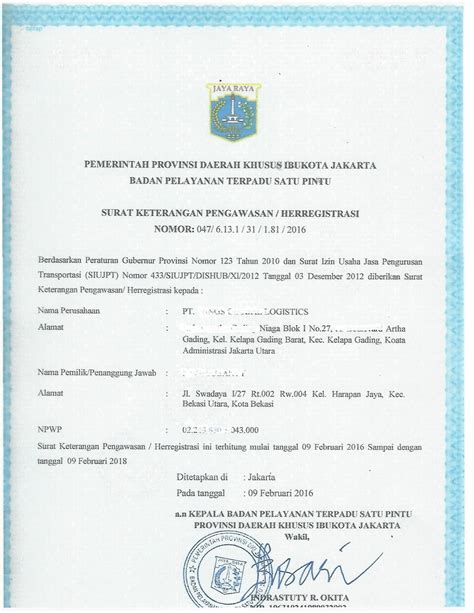 Contoh Surat Izin Usaha Jasa Terlengkap