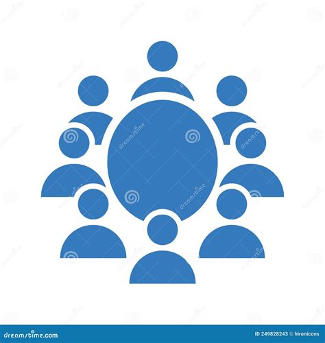 Conference Scrum Meeting Icon Blue Vector Design Stock Vector