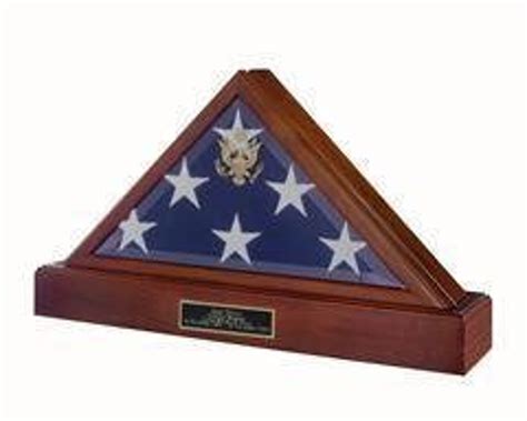 Burial Flag And Pedestal Display Case Etsy