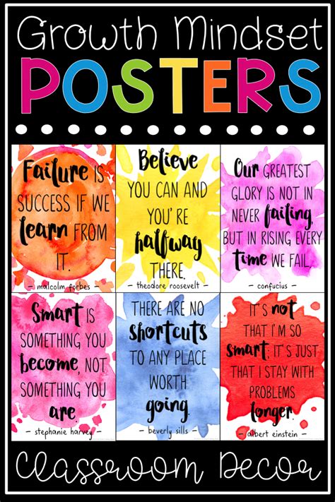 Vistaprint.com has been visited by 100k+ users in the past month Growth Mindset Posters - Watercolor Quote Posters | Growth ...