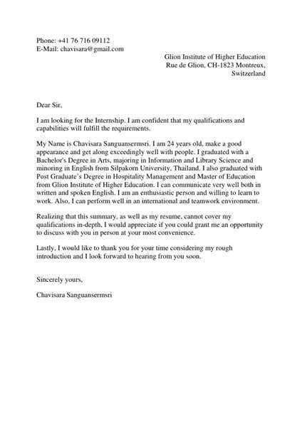 Since this part of the. Subject: Motivation letter for a Master program in ...