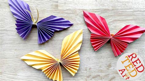 Simple Paper Craft For Preschoolers Easy Paper Butterfly Red Ted Arts