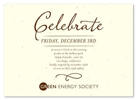 green corporate event invitations antique script