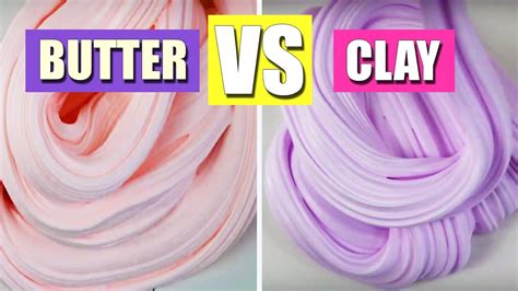 How To Make Clay Slime Vs How To Make Butter Slime 🌈 No Borax No