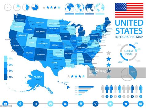 Map Of United States Infographic Vector High Res Vector Graphic Getty