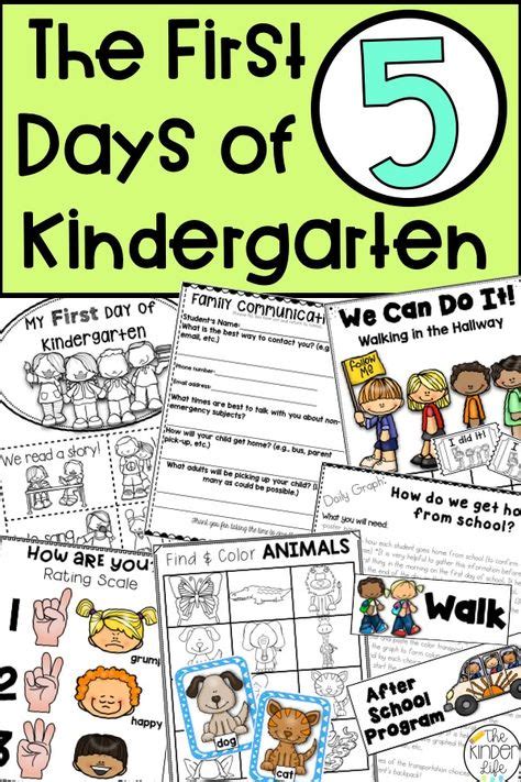 10 Best First Days Of Kindergarten Images Preschool Crafts School